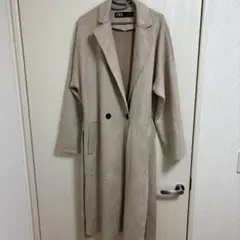 ZARA　チェスターコート　ロングコート　ベージュ　Mのサムネイル
