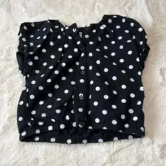 最終　petit main 水玉模様 半袖ブラウス 130
