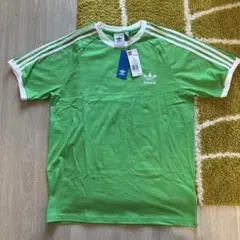 adidas 3ストライプスTシャツ　グリーン