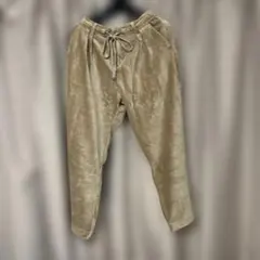 コーデュロイパンツ　ベージュ　テーパード　BACK NUMBER ウエストゴム