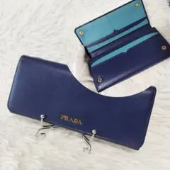 レア✨プラダ◇マルチカラーフラップ長財布 サフィアーノベージュ