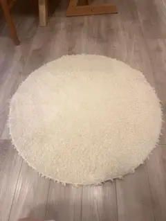 円形ラグ クリーム色 90cm