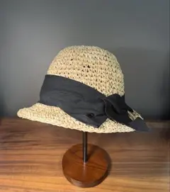 美品】Vivienne Westwood 麦わら帽子 ストライプ柄リボン - メルカリ