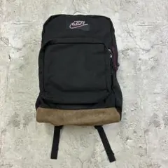 NIKE　リュック　ブラック　パープル　ロゴ　ナイロン　バックパック　古着
