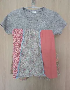 RAGMART✦フラワープリント パッチワーク Tシャツ 120cm