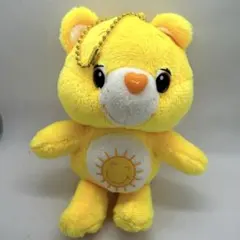 【美品】ケアベア ファンシャインベア　ぬいぐるみキーチェーン　イエロー