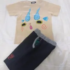 【２枚セット】130サイズ 妖怪ウォッチ 半袖Ｔシャツ ショートパンツ 短パン