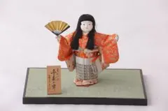 久月作 日本人形 ガラスケース入り 舞扇 - メルカリ