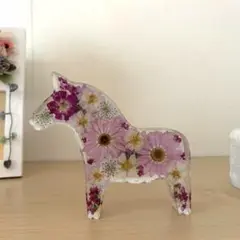 固まるハーバリュウム♡うまの置き物