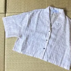 Settimissimo 半袖 チェック　シアーシャツ　ショート丈　開襟シャツのサムネイル