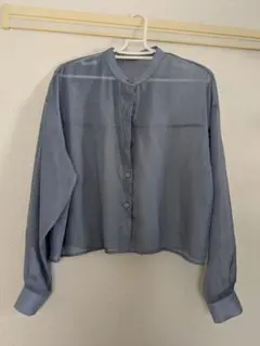 シアーシャツ　ブルー