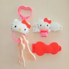 ハローキティ　ハッピーセット　 フォーク スプーン　クリップ　セット