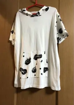 メンズL☆フード付きDJ柄トップス♪クーポンポイント消化シャツ