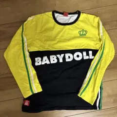 BABYDOLL 長袖 Tシャツ クラウンロゴ イエロー ブラック Lのサムネイル