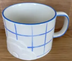 STARBUCKS 青い格子模様 マグカップ 296ml
