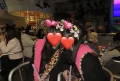 ミニーちゃん ヒョウ柄マフラーキャップ