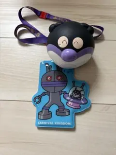 アンパンマンミュージアム限定　バイキンマン　玩具　子供用パスケース付き