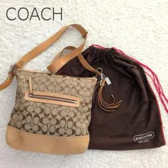 【格安】coach☆シグネチャーキャンバス＆レザー　ショルダーバッグ　コーチ