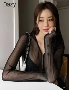 SHEIN DAZY メッシュ素材 トップス カーディガン