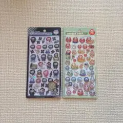 【匿名発送】ボンボンドロップシール 忍者 だるま 和柄 2枚セット