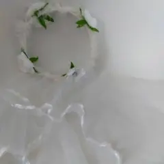 ホワイトフラワー カチューシャ