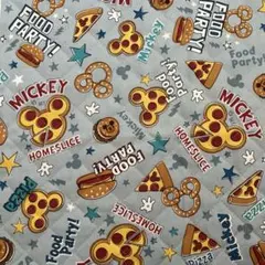 Disney ミッキーマウス キルティング 生地 50cmカット ピザ