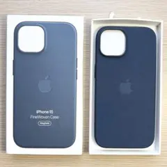 アップル純正 iPhone 15 ファインウーブンケース パシフィックブルー