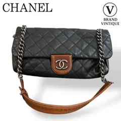 【希少】 シャネル マトラッセ ショルダーバッグ カーフレザー 5番 ブラック