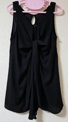 INGNI 黒のノースリーブチュニック M フレアライン