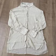 ANAP 長袖シアーシャツ　ブラウス　ベージュ　Fサイズのサムネイル