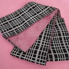 黒白格子模様 半幅帯SEIKOMATSUDA松田聖子