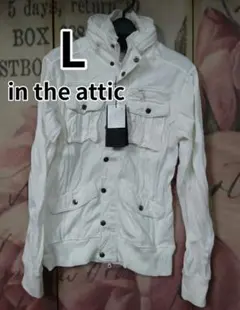 in the attic 白ブルゾン　ジャケット ホワイト L　ワッシャー加工のサムネイル