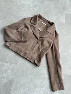 【匿名配送】LIP SERVICE ジャケット　スウェード　ライダース　ブラウン