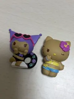 サンリオ サマーフィギュア クロミ ハローキティ 2点セット 日焼けキティ
