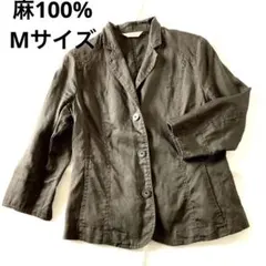 CALFLEET 黒　麻100% こなれ感　ジャケット