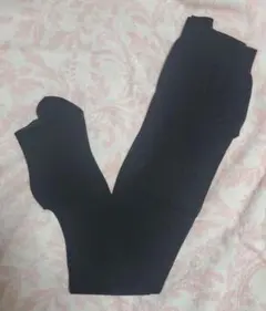 黒 ヘリンボーンパターン タイツ M-M