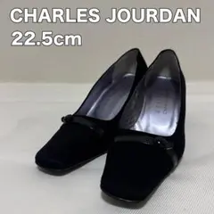 CHARLES JOURDAN パンプス　スエード　ヒール　シャルルジョルダン