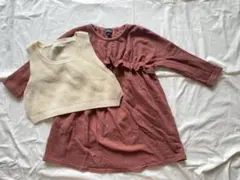 ワンピース　ニットベスト　セット