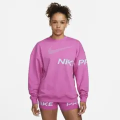 新品 NIKE ナイキ PRO スウェット DRI-FITトレーナー ピンク