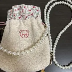 まゆこシェニール　巾着袋 花柄内側 まゆこシェニール 巾着袋 花柄内側 - メルカリ