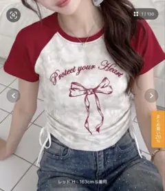 Ada. サイドシャーリング　コンパクトTシャツ