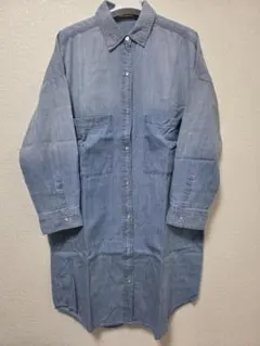 【Branshes】デニムシャツワンピース 長袖 M