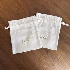 Dior クリスチャンディオール　コットン巾着　巾着ポーチ 2点セットのサムネイル
