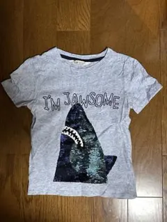 H&M Tシャツ サメ シャーク スパンコール