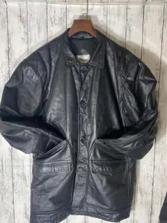 vintage 短丈 leather jacket y2k a2 g1 L - メルカリ