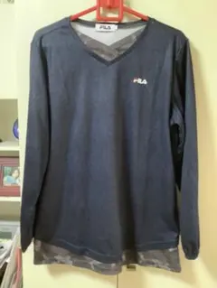 ★美品★【FILA】レディーステニスウェア上下　Lサイズ　ネイビー