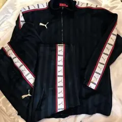 PUMA ネイビー ストライプジャージ セット　c98
