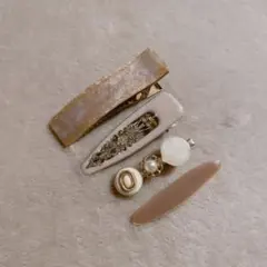 ［未使用］ヘアクリップ　ヘアアクセサリー　髪飾り　4点セット