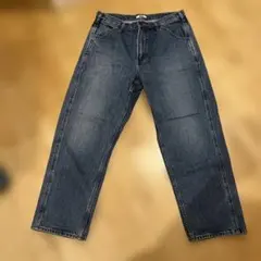 UNIQLO U ダークブルー ワイドデニムパンツ