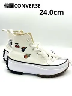 韓国限定 CONVERSE ランスタートレーナー スニーカー ピンク ホワイト
